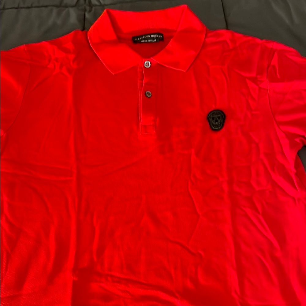 Alexander McQueenRed Polo Shirt sz large